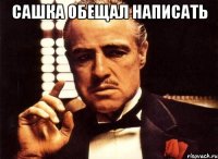сашка обещал написать 