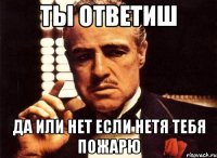 ты ответиш да или нет если нетя тебя пожарю