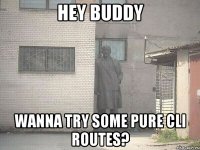 hey buddy wanna try some pure CLI routes?