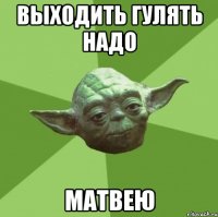 выходить гулять надо матвею