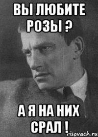 ВЫ ЛЮБИТЕ РОЗЫ ? А Я НА НИХ СРАЛ !