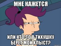 мНЕ КАЖЕТСЯ ИЛИ КТО-ТО В ТИХУШКУ БЕРЕТ МОЙ ХЛЫСТ?