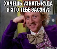 ХОЧЕШЬ УЗНАТЬ КУДА Я ЭТО ТЕБЕ ЗАСУНУ? 