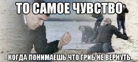 То самое чувство Когда понимаешь что гриб не вернуть