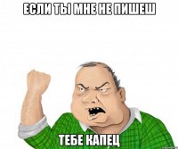 если ты мне не пишеш тебе капец