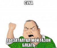 СУКА ТЫ ЗАТАПТАЛ МОЙ ГАЗОН БЛЕАТЬ