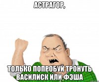 Астрагор, только попробуй тронуть Василиск или Фэша