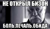 Не открыл бизон Боль.Печаль.Обида