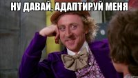 Ну давай, адаптируй меня 