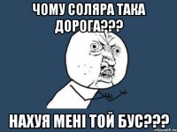 чому соляра така дорога??? нахуя мені той бус???