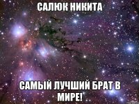 Салюк Никита самый лучший брат в мире!