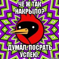 Чё ж так накрыло? Думал, посрать успею.