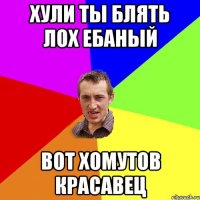 Хули ты блять лох ебаный Вот Хомутов красавец
