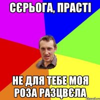 Сєрьога, прасті не для тебе моя роза разцвєла