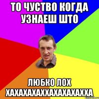 То чуство когда узнаеш што Любко лох хахахахаххахахахахха