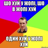 шо хуй у жопі, шо в жопі хуй один хуй у жопі хуй