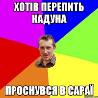 Хотів перепить Кадуна проснувся в сараї