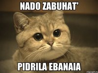 NADO zabuhat' pidrila ebanaia