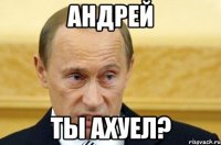 Андрей Ты ахуел?