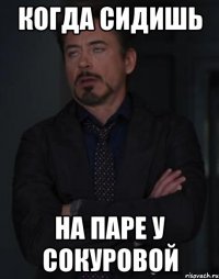 Когда сидишь На паре у Сокуровой