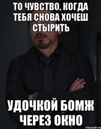 То чувство, когда тебя снова хочеш стырить Удочкой бомж через окно