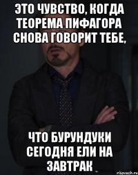 Это чувство, когда теорема Пифагора снова говорит тебе, Что бурундуки сегодня ели на завтрак