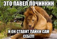 Это Павел Починкин И он ставит лайки сам себе!!!