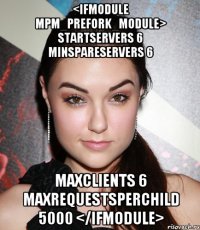 <IfModule mpm_prefork_module> StartServers 6 MinSpareServers 6 MaxClients 6 MaxRequestsPerChild 5000 </IfModule>