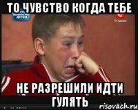 то чувство когда тебе не разрешили идти гулять