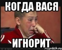 Когда Вася игнорит