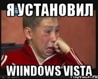 Я установил wiindows Vista