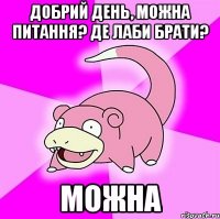 добрий день, можна питання? де лаби брати? можна