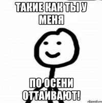 Такие как ты у меня по осени оттаивают!