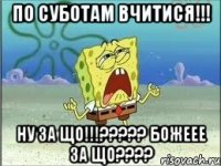 По суботам вчитися!!! Ну за що!!!????? БОЖЕЕЕ ЗА ЩО????