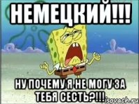 Немецкий!!! Ну почему я не могу за тебя сесть?!!!