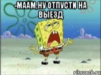 -Маам,ну отпусти на выезд 