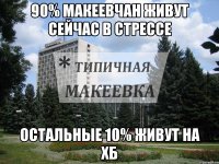 90% макеевчан живут сейчас в стрессе остальные 10% живут на ХБ