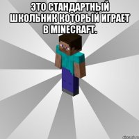 Это стандартный школьник который играет в minecraft. 