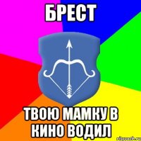 Брест твою мамку в кино водил