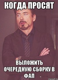 КОГДА ПРОСЯТ ВЫЛОЖИТЬ ОЧЕРЕДНУЮ СБОРКУ В ФАП