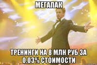 Мегапак Тренинги на 8 млн руб за 0.03% стоимости