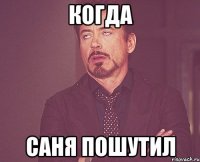 Когда Саня Пошутил