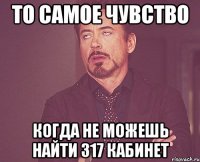 То самое чувство Когда не можешь найти 317 кабинет