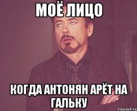 моё лицо когда антонян арёт на гальку