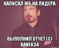 написал жб на лидера выполнил отчет (C) Banek34