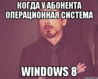 Когда у абонента операционная система Windows 8