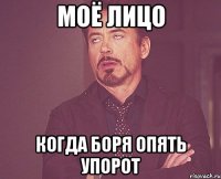 Моё лицо Когда Боря опять упорот