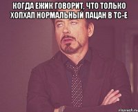 Когда ежик говорит, что только хопхап нормальный пацан в тс-е 