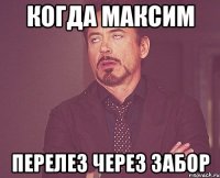 когда максим перелез через забор