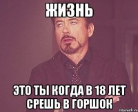 Жизнь Это ты когда в 18 лет срешь в горшок